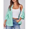 imageCicy Bell Womens Striped Button Down Shirts 2024 Fall Fashion Puff Long Sleeve Loose Fitting Work Tops Light Green