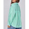 imageCicy Bell Womens Striped Button Down Shirts 2024 Fall Fashion Puff Long Sleeve Loose Fitting Work Tops Light Green