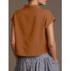 imageCicy Bell Womens Summer Cap Sleeve Blouse V Neck Casual Dressy Work Tops Loose Fit Elegant Textured Shirts