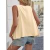 imageCicy Bell Womens Summer Flowy Tank Tops Sleeveless Crew Neck Trendy Casual Shirts Loose Fit Swing TeesBeige
