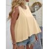 imageCicy Bell Womens Summer Flowy Tank Tops Sleeveless Crew Neck Trendy Casual Shirts Loose Fit Swing TeesBeige