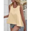 imageCicy Bell Womens Summer Flowy Tank Tops Sleeveless Crew Neck Trendy Casual Shirts Loose Fit Swing TeesBeige