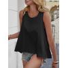 imageCicy Bell Womens Summer Flowy Tank Tops Sleeveless Crew Neck Trendy Casual Shirts Loose Fit Swing TeesBlack