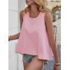 imageCicy Bell Womens Summer Flowy Tank Tops Sleeveless Crew Neck Trendy Casual Shirts Loose Fit Swing TeesPink