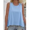 imageCicy Bell Womens Summer Flowy Tank Tops Sleeveless Crew Neck Trendy Casual Shirts Loose Fit Swing TeesSky Blue
