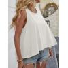 imageCicy Bell Womens Summer Flowy Tank Tops Sleeveless Crew Neck Trendy Casual Shirts Loose Fit Swing TeesWhite