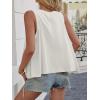 imageCicy Bell Womens Summer Flowy Tank Tops Sleeveless Crew Neck Trendy Casual Shirts Loose Fit Swing TeesWhite