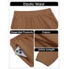 imageCicy Bell Womens Summer High Waisted Baggy Pants Casual Cotton Harem Capris Slacks with PocketsBrown