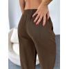 imageCicy Bell Womens Summer High Waisted Baggy Pants Casual Cotton Harem Capris Slacks with PocketsCoffee