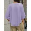imageCicy Bell Womens Summer Oversized Tshirts Crew Neck Half Sleeve Casual Tops Flowy Irregular Hem TeesPurple