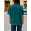 imageCicy Bell Womens Summer Satin Button Down Shirts Silk Short Sleeve V Neck Casual Dressy Tops Loose Fit Collared Work BlouseDark Green