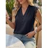 imageCicy Bell Womens Summer Silk Satin Tank Tops Lace Cap Sleeve V Neck Casual Dressy Shirt Loose Fit Button Work BlouseNavy