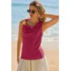 imageCicy Bell Womens Summer Tank Tops Sleeveless Stretchy Ruched Shirts Going Out Y2k Tops with Starfish Metal ButtonViolet