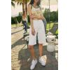 imageCicy Bell Womens Summer Wide Leg Denim Shorts Casual Loose Mid Rise Jorts Bermuda Knee Length Jeans ShortsWhite