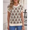 imageCicy Bell Womens Sweater Vest Summer Floral Cap Sleeve Sweaters Crew Neck Dressy Casual Knit Trendy 2026 TopsCoffee