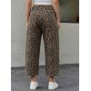 imageCicy Bell Womens Wide Leg Cropped Jeans Baggy Boyfriend Smocked Mid Rise Harem Denim PantsLeopard Print