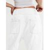 imageCicy Bell Womens Wide Leg Cropped Jeans Baggy Boyfriend Smocked Mid Rise Harem Denim PantsWhite