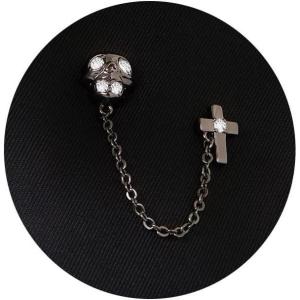 imageCicy Bell Womens Hanging Chains Skull Brooch Suit Pin Gothic Halloween Tuxedo Tie Hat Scarf Badge Brooches Jewelry Pin ClipsBlack