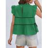 imageCicy Bell Womens Ruffle Babydoll Tank Tops Summer Cotton Peplum Mock Neck Blouses Trendy Casual Pleated Bow Shirts