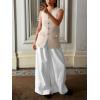 imageCicy Bell Womens Blazer Vest Tops Crew Neck Ruffle Flap Pockets Sleeveless Suit Vests Summer Business Casual OutfitsApricot
