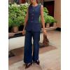 imageCicy Bell Womens Blazer Vest Tops Crew Neck Ruffle Flap Pockets Sleeveless Suit Vests Summer Business Casual OutfitsNavy
