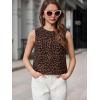 imageCicy Bell Womens Denim Tank Tops Crew Neck Summer Casual Sleeveless Shirts Cropped Loose Fit Jean VestsLeopard Brown