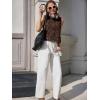 imageCicy Bell Womens Denim Tank Tops Crew Neck Summer Casual Sleeveless Shirts Cropped Loose Fit Jean VestsLeopard Brown
