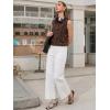 imageCicy Bell Womens Denim Tank Tops Crew Neck Summer Casual Sleeveless Shirts Cropped Loose Fit Jean VestsLeopard Brown