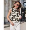 imageCicy Bell Womens Denim Tank Tops Crew Neck Summer Casual Sleeveless Shirts Cropped Loose Fit Jean VestsWhiteblack