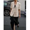 imageCicy Bell Womens Dressy Casual Short Sleeve Blazer Summer Oversized Loose Fit Work Office Lapel Suit JacketBeige