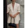 imageCicy Bell Womens Dressy Casual Short Sleeve Blazer Summer Oversized Loose Fit Work Office Lapel Suit JacketBeige