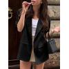 imageCicy Bell Womens Dressy Casual Short Sleeve Blazer Summer Oversized Loose Fit Work Office Lapel Suit JacketBlack