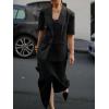 imageCicy Bell Womens Dressy Casual Short Sleeve Blazer Summer Oversized Loose Fit Work Office Lapel Suit JacketBlack