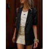 imageCicy Bell Womens Dressy Casual Short Sleeve Blazer Summer Oversized Loose Fit Work Office Lapel Suit JacketBlack