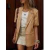 imageCicy Bell Womens Dressy Casual Short Sleeve Blazer Summer Oversized Loose Fit Work Office Lapel Suit JacketDark Khaki