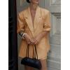 imageCicy Bell Womens Dressy Casual Short Sleeve Blazer Summer Oversized Loose Fit Work Office Lapel Suit JacketDark Khaki
