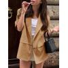 imageCicy Bell Womens Dressy Casual Short Sleeve Blazer Summer Oversized Loose Fit Work Office Lapel Suit JacketDark Khaki