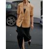 imageCicy Bell Womens Dressy Casual Short Sleeve Blazer Summer Oversized Loose Fit Work Office Lapel Suit JacketDark Khaki