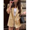 imageCicy Bell Womens Dressy Casual Short Sleeve Blazer Summer Oversized Loose Fit Work Office Lapel Suit JacketKhaki