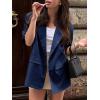 imageCicy Bell Womens Dressy Casual Short Sleeve Blazer Summer Oversized Loose Fit Work Office Lapel Suit JacketNavy