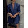 imageCicy Bell Womens Dressy Casual Short Sleeve Blazer Summer Oversized Loose Fit Work Office Lapel Suit JacketNavy