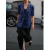 imageCicy Bell Womens Dressy Casual Short Sleeve Blazer Summer Oversized Loose Fit Work Office Lapel Suit JacketNavy