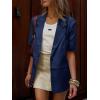 imageCicy Bell Womens Dressy Casual Short Sleeve Blazer Summer Oversized Loose Fit Work Office Lapel Suit JacketNavy