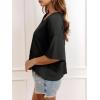 imageCicy Bell Womens Oversized Crop TShirts Summer V Neck Short Sleeve Tops Casual Loose Fit Curved Hem Boxy Tee ShirtBlack