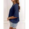 imageCicy Bell Womens Oversized Crop TShirts Summer V Neck Short Sleeve Tops Casual Loose Fit Curved Hem Boxy Tee ShirtNavy