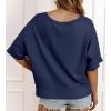 imageCicy Bell Womens Oversized Crop TShirts Summer V Neck Short Sleeve Tops Casual Loose Fit Curved Hem Boxy Tee ShirtNavy