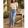 imageCicy Bell Womens Ruffle Short Sleeve T Shirt Summer Casual Crew Neck Tops Loose Fit Basic TeesApricot