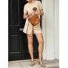 imageCicy Bell Womens Ruffle Short Sleeve T Shirt Summer Casual Crew Neck Tops Loose Fit Basic TeesApricot
