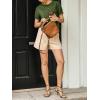 imageCicy Bell Womens Ruffle Short Sleeve T Shirt Summer Casual Crew Neck Tops Loose Fit Basic TeesArmy Green