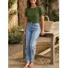 imageCicy Bell Womens Ruffle Short Sleeve T Shirt Summer Casual Crew Neck Tops Loose Fit Basic TeesArmy Green
